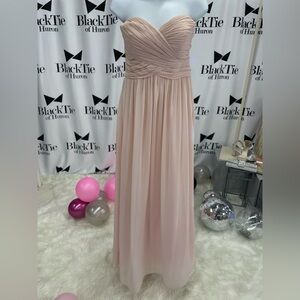 Elegant Strapless Pink Dress
